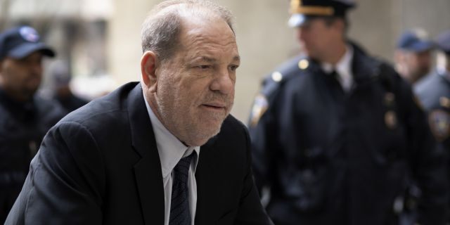 Harvey Weinstein arrives at court for his trial on charges of rape and sexual assault, Monday, Feb. 3, 2020 in New York.