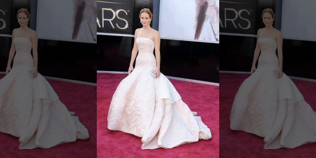 Jennifer Lawrence arrives at the Oscars at Hollywood &amp; Highland Center on Feb. 24, 2013 in Hollywood, California.