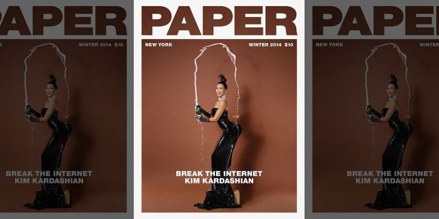 Kim Kardashian on the cover of Paper magazine.