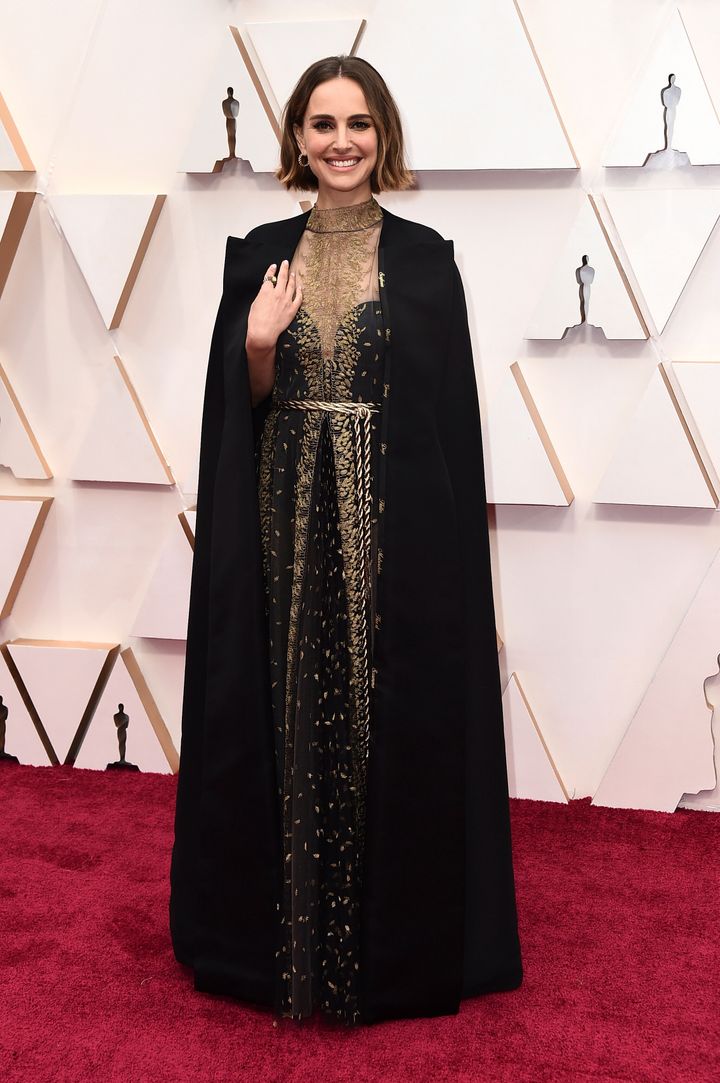 Natalie Portman arrives at the Oscars on Sunday, Feb. 9, 2020, at the Dolby Theatre in Los Angeles.&nbsp;