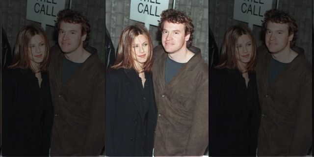 Jennifer Aniston and Tate Donovan attend a movie premiere in December 1996. 