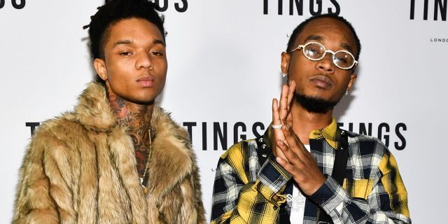 Hip-Hop duo Rae Sremmurd with Swae Lee, left, and Slim Jxmmi attend the TINGS Magazine Issue 2 Launch Event Hosted By Rae Sremmurd at 1OAK on December 15, 2018 in West Hollywood, Calif. (Photo by Rodin Eckenroth/Getty Images)