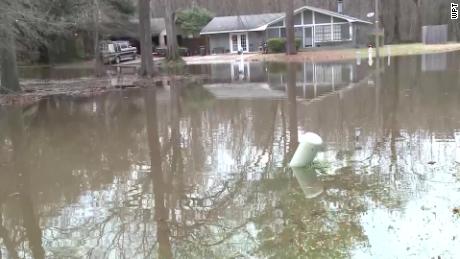 Yard and roads were flooded in the Cypress Trail area of northeastern Jackson on Thursday.