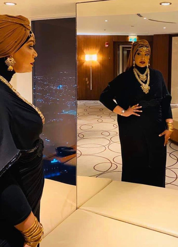 &ldquo;I really used to struggle with the thought of wearing a scarf full-time because so much of my beauty was wrapped up in my hair," says Khalid.