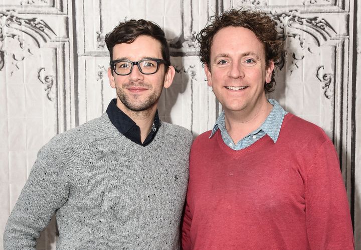 Droege (right) with longtime collaborator&nbsp;Michael Urie, who co-produced "Happy Birthday Doug."