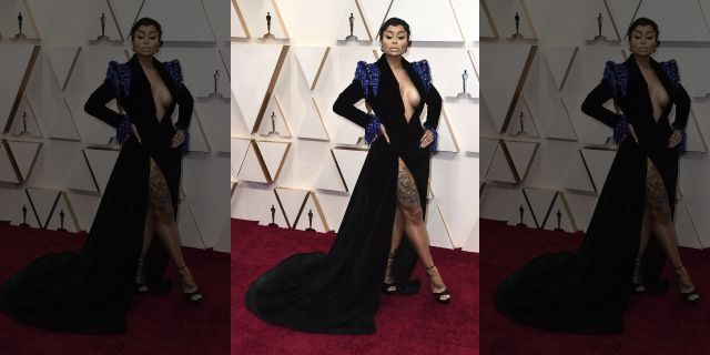 Blac Chyna arrives at the Oscars red carpet on Sunday.