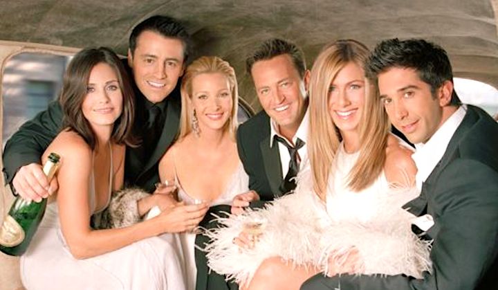 The cast of "Friends," pictured in season 10, is close to tying the knot on a reunion special.