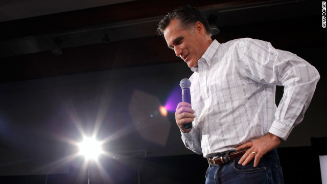 Mitt Romney during a 2012 campaign town hall meeting in New Hampshire. 