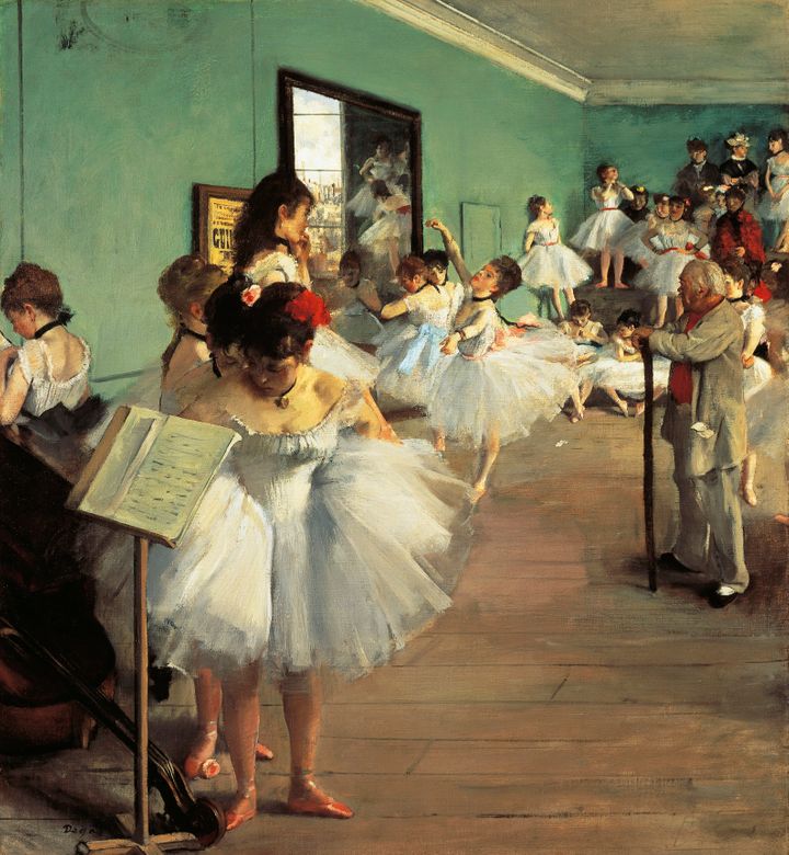 Dance Examination (Examen de Danse), 1873-1874, by Edgar Degas, whose&nbsp;paintings have cemented ballet&rsquo;s associations with innocence and ethereal French beauty. In truth, they capture the <a href="https://www.artsy.net/article/artsy-editorial-sordid-truth-degass-ballet-dancers" target="_blank" rel="noopener noreferrer">awful reality</a> of sexual and economic exploitation.&nbsp;