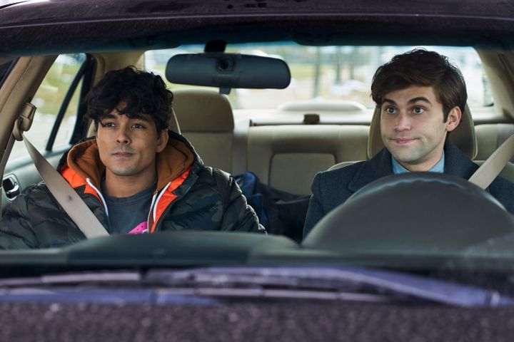Niko Terho (left) and Jake Borelli star in "The Thing About Harry," out Feb. 15 on Freeform.&nbsp;