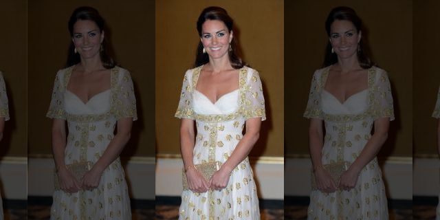 Catherine, Duchess of Cambridge attends an official dinner hosted by Malaysia's Head of State Sultan Abdul Halim Mu'adzam Shah of Kedah on Day 3 of Prince William, Duke of Cambridge and Catherine, Duchess of Cambridge's Diamond Jubilee Tour of South East Asia at the Istana Negara on September 13, 2012, in Kuala Lumpur, Malaysia.