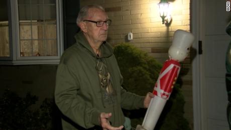 An 88-year-old war veteran rescued a girl from a dog attack. He hit it with a Christmas lawn ornament