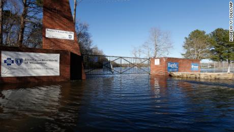 A soccer complex in northeast Jackson was underwater Friday afternoon.