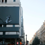 Banksy's graffiti near the Centre Pompidou