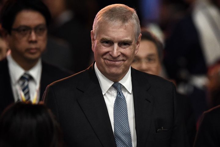 The Duke of York leaves after speaking at the ASEAN Business and Investment Summit in Bangkok on Nov. 3, 2019, on the sidelin