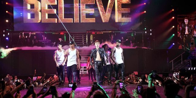 Justin Bieber performs during his "Believe" Tour at Barclays Center of Brooklyn on Aug. 2, 2013 in New York, New York.