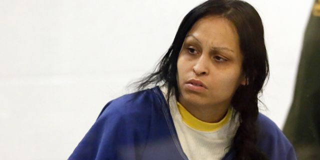 Pearl Sinthia Fernandez, 29, made an appearance in Lancaster Superior Court, where her arraignment was postponed. Tuesday, May 28, 2013. Fernandez, along with her boyfriend, Isauro Aguirre, were charged today with capital murder in the beating of the Fernandez's 8-year-old son, who died last week. The murder charge includes the special circumstance allegation of murder during the commission of torture. The District Attorney's Office will decide later whether to seek the death penalty against the pair. (Photo by Irfan Khan/Los Angeles Times via Getty Images)