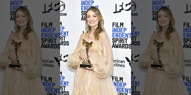 Olivia Wilde, winner of Best First Feature for "Booksmart," poses in the press room at the 2020 Film Independent Spirit Awards on February 08, 2020 in Santa Monica, Calif.