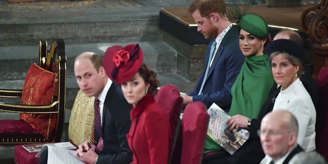 Tensions were running high between the Duke and Duchess of Cambridge and the Sussexes at the annual Commonwealth Service at Westminster Abbey.