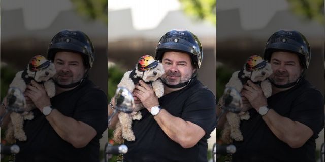 Big Ed with his dog, Teddy. 