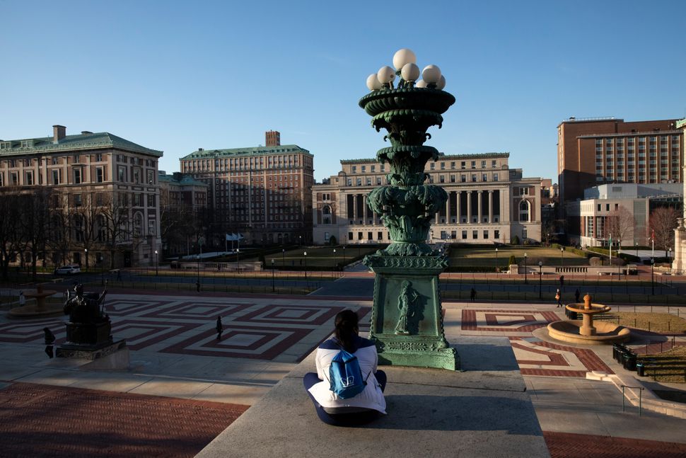 Colleges and universities nationwide, including at New York's Columbia University, have largely shut down and are conducting 