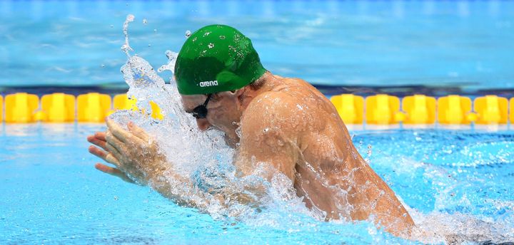 South Africa's Cameron van der Burgh churns to his gold medal in the London games.