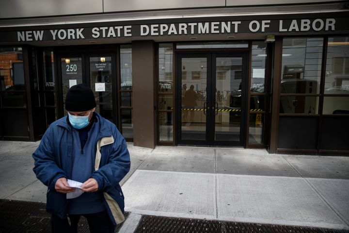 Applications for jobless benefits are surging in some states as coronavirus shakes the U.S. economy.