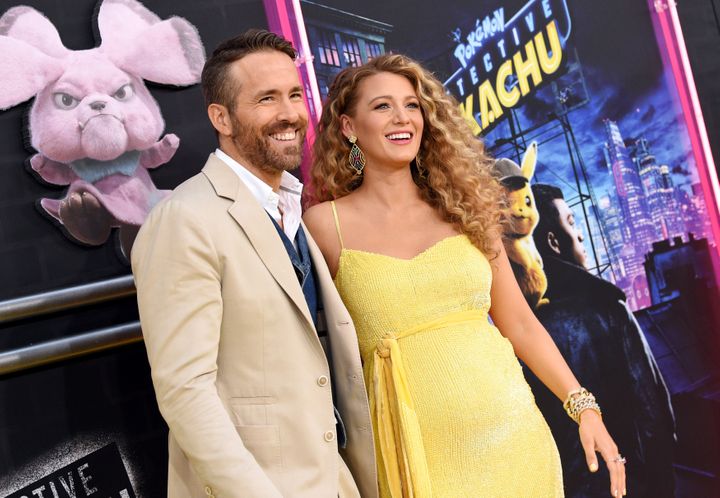 Ryan Reynolds and Blake Lively at the premiere of "Pokemon Detective Pikachu" in May 2019.