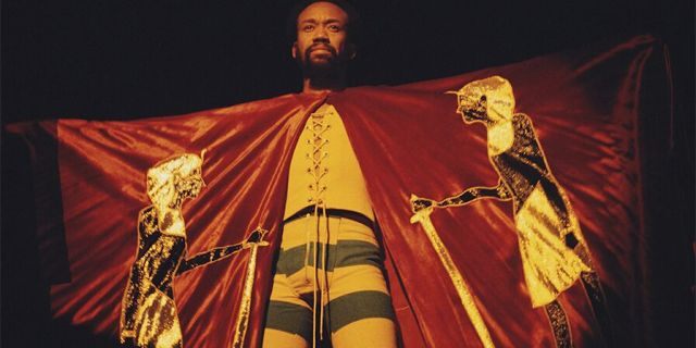 American singer-songwriter and musician Maurice White of American multi-genre band Earth, Wind &amp; Fire performing, circa 1978.