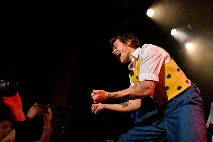 Harry Styles performed Friday at New York's Music Hall of Williamsburg for an invited crowd of SiriusXM and Pandora listeners