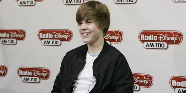 Justin Bieber at a concert hosted by Radio Disney on Dec. 14, 2009.