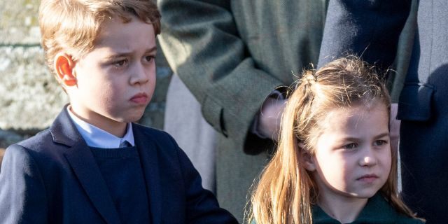 Prince George and Princess Charlotte in December 2019. (Photo by UK Press Pool/UK Press via Getty Images)