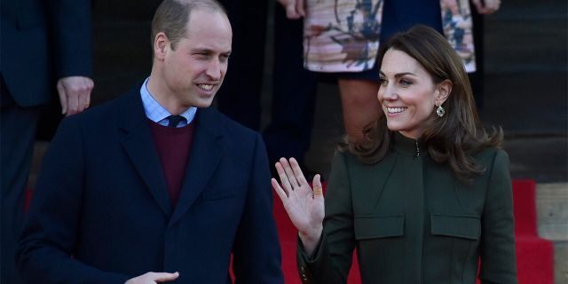 Prince William with his wife Kate Middleton.