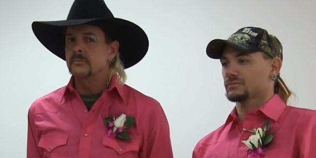 Joe Exotic (L) and John Finlay (R) during their "wedding."