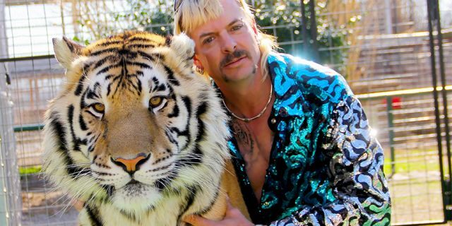 'Tiger King' star Joe Exotic at his zoo in Oklahoma. 