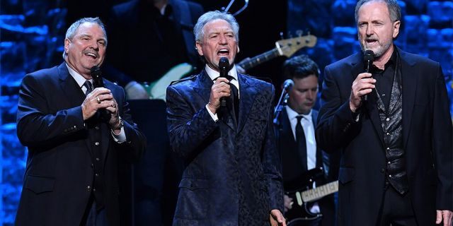 Recording Artists Larry, Steve and Rudy Gatlin of Gatlin Brothers performs on stage during 35 Years of Friends: Celebrating The Music Of Michael W. Smith at Bridgestone Arena on April 30, 2019, in Nashville, Tenn. (Photo by Jason Davis/Getty Images)