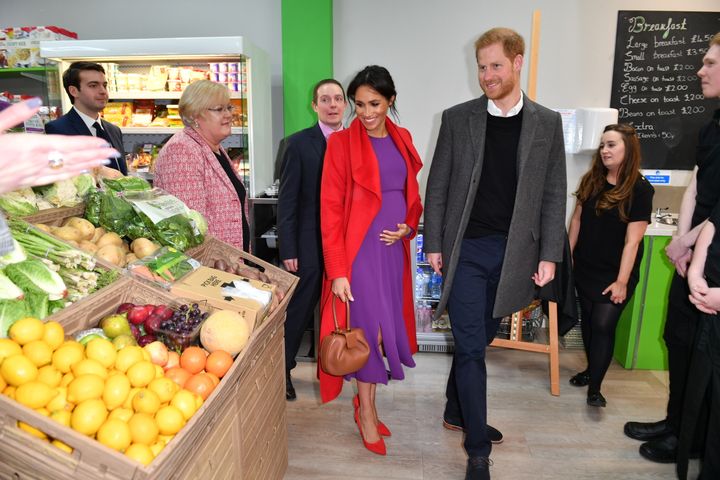 Harry and Meghan officially open 'Number 7', a 'Feeding Birkenhead' citizen&rsquo;s supermarket and community caf&eacute;, on