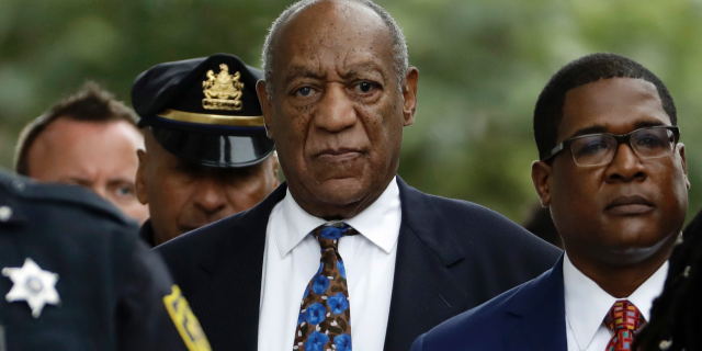 Bill Cosby departs after a sentencing hearing at the Montgomery County Courthouse in Norristown, Pa.