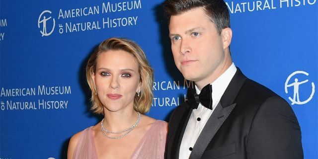 Actress Scarlett Johansson and boyfriend comedian Colin Jost attend the American Museum of Natural History's 2018 Museum Gala on November 15, 2018 in New York City. (Photo by Angela Weiss /AFP/Getty Images)