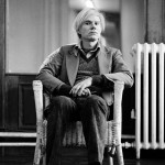 Andy Warhol in his studio in