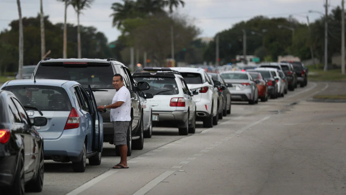 Food Bank Car Line theGrio.com