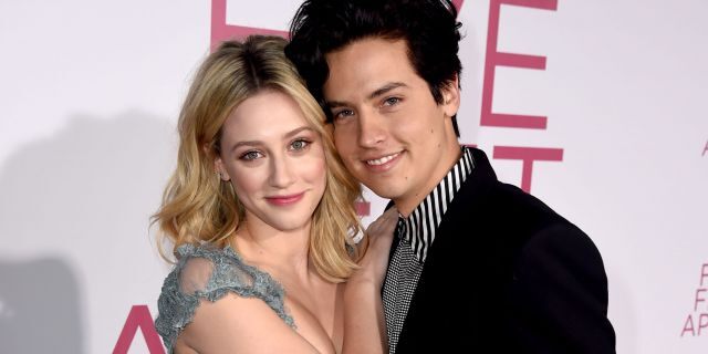 Lili Reinhart (L) and Cole Sprouse (R) arrive at the premiere of CBS Films' "Five Feet Apart" at the Fox Bruin Theatre on March 07, 2019 in Los Angeles, California.