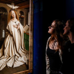 People look at the artwork 'Annunciation: