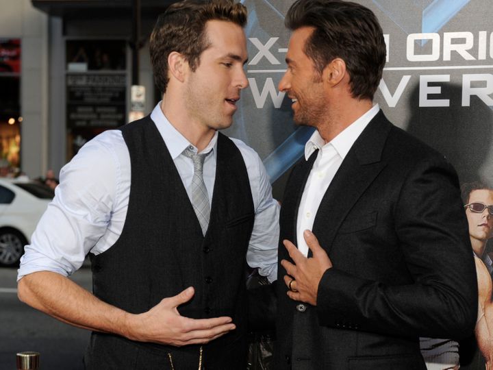Ryan Reynolds and Hugh Jackman arrive at the "X-Men Origins: Wolverine" screening in 2009, not long after Jackman says their 