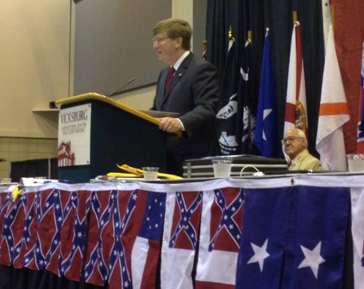 Mississippi Lt. Gov. Tate Reeves (R) spoke at a Sons of Confederate Veterans event in 2013. 