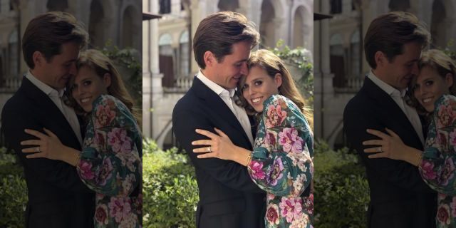 Britain's Princess Beatrice and Edoardo Mapelli Mozzi in Italy. Prince Andrew and his former wife Sarah Ferguson announced on Thursday Sept. 25, 2019, the engagement of their elder daughter, Princess Beatrice to Mozzi.