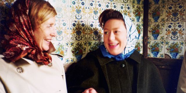 Anne Glenconner (left) with Princess Margaret.