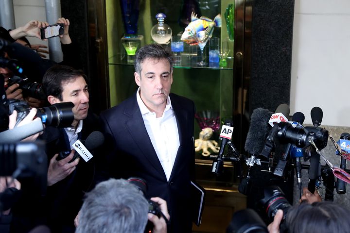 Michael Cohen leaves his apartment in May 2019 to begin serving his three-year sentence.