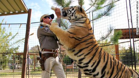 A scene from the Netfix docuseries &quot;Tiger King.&quot;