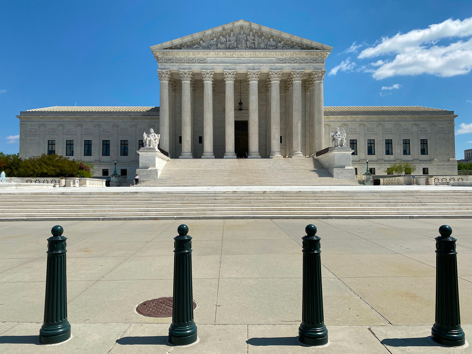 The US Supreme Court is seen amid the coronavirus pandemic on April 15, in Washington, DC.
